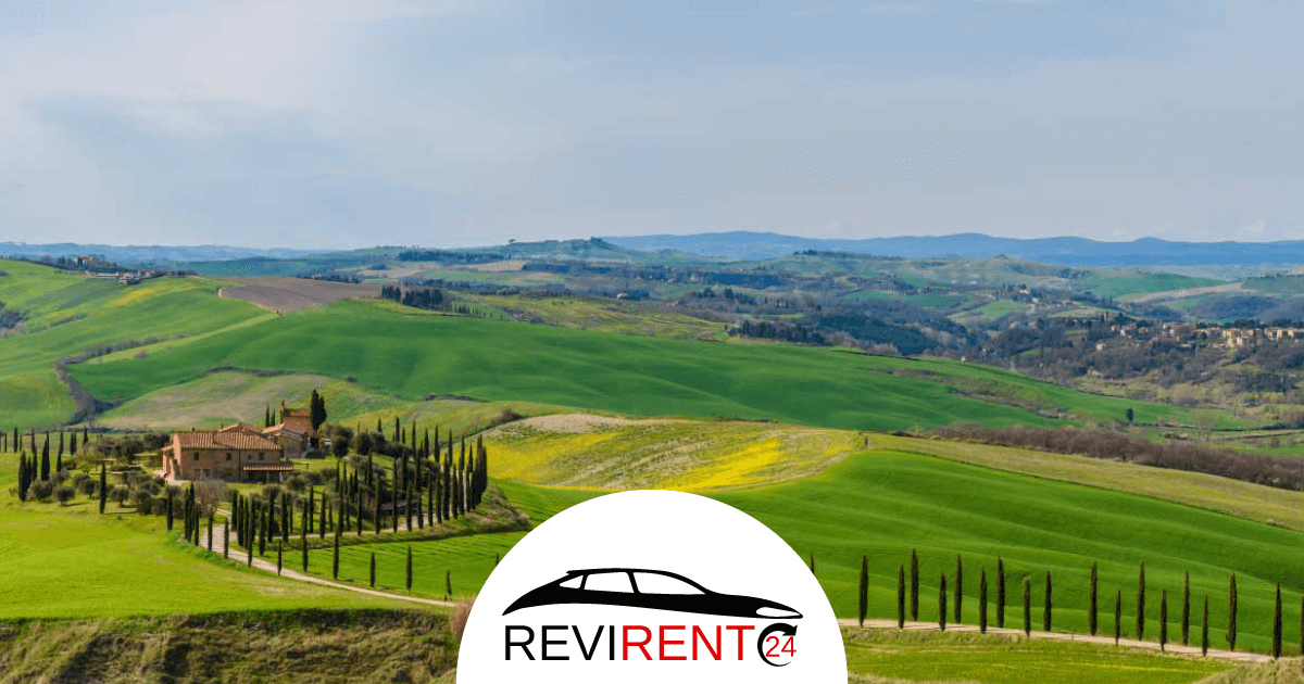 Itinerario con un'auto a noleggio tra le terme di Val d'Orcia